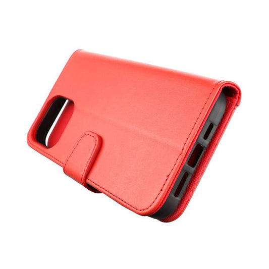 iPhone 13 Pro Max Plånboksfodral Extra Kortfack Rvelon - Röd