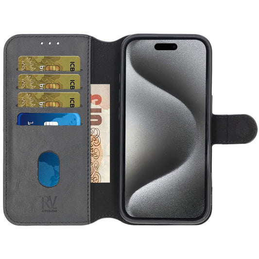 RV Magnetic Wallet Case iPhone 16 Plus Black