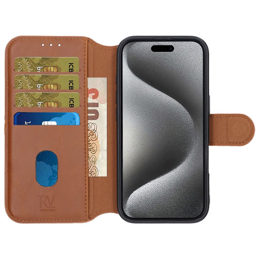 RV Wallet Case iPhone 16 Pro Brown