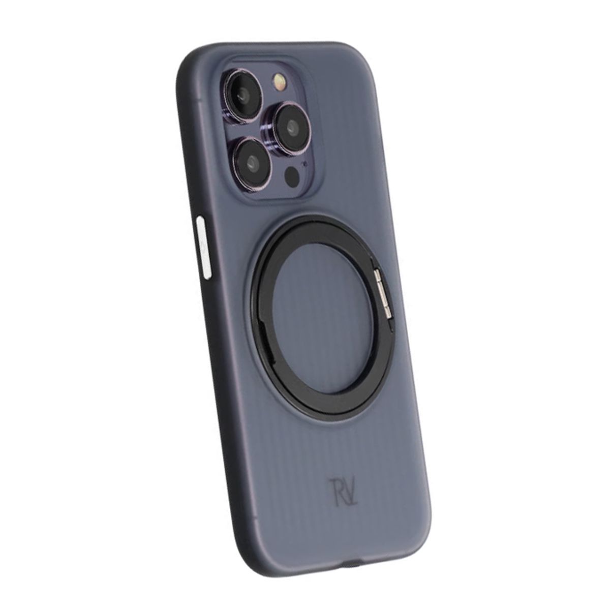 iPhone 14 Pro Rvelon Skal Roterande Magnet Stativ - Svart