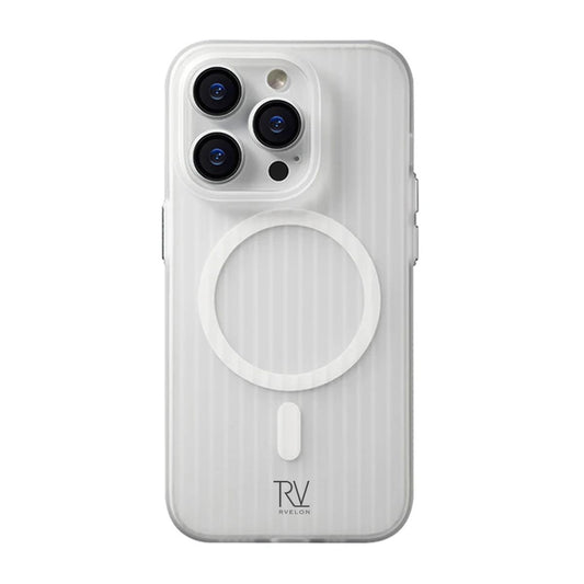 iPhone 12/12 Pro Mobilskal Korrugerad med Magsafe Rvelon - Vit