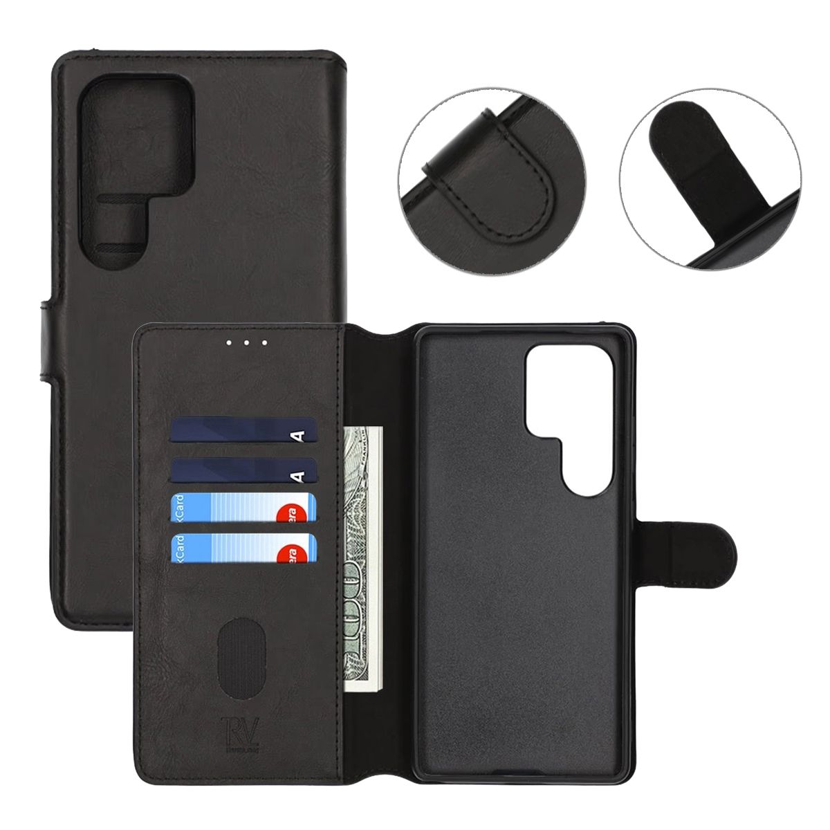 Samsung Galaxy S25 Ultra Plånboksfodral Magnet Rvelon - Svart