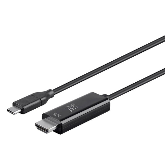 Rvelon USB-C till HDMI 1.4-kabel 4K - 2 meter med chipset