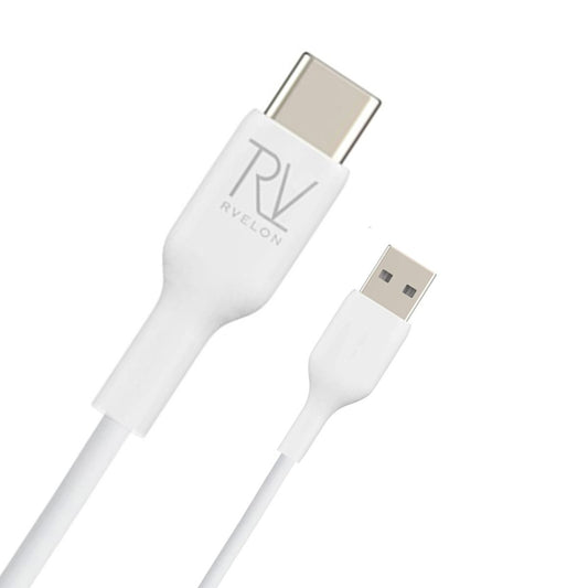 Rvelon USB-A till USB-C Kabel 1M White