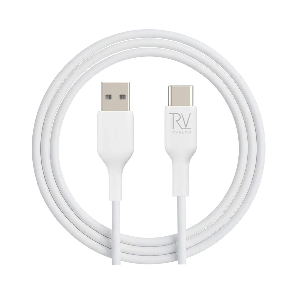 Rvelon USB-A till USB-C Kabel 1M White