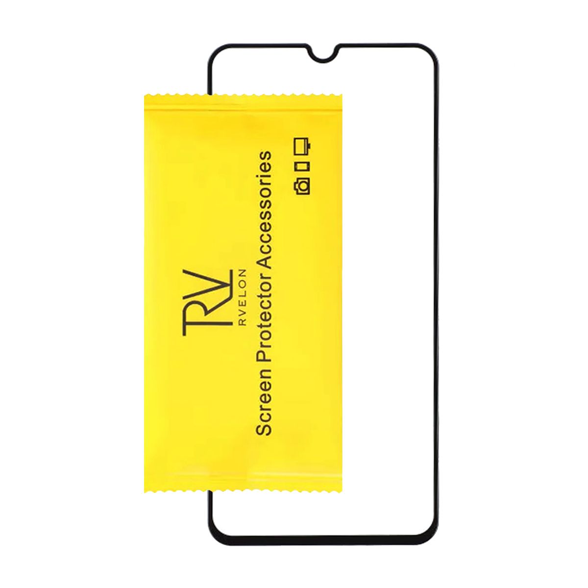 Skärmskydd Samsung A10 - 3D Härdat Glas Svart Bulk
