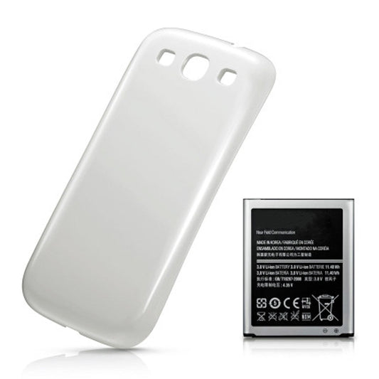 Samsung Galaxy S3 Batteri med Baksida - Vit