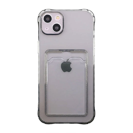 Shockproof Case with Card Holder iPhone 15 Black