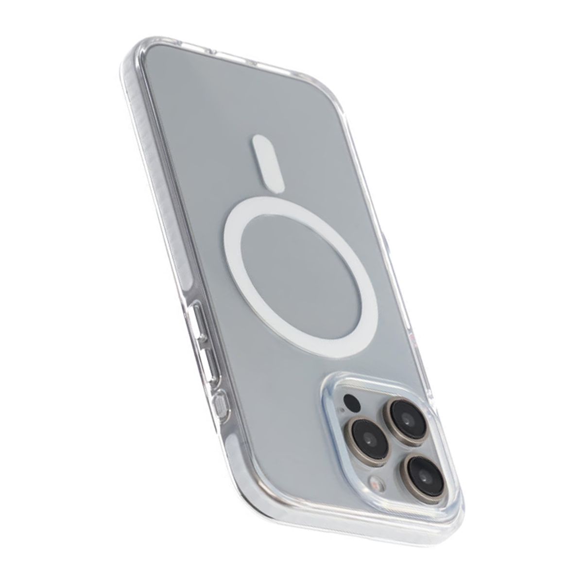 iPhone 15 Pro Max Mobile Case Magnet Double Protection - White