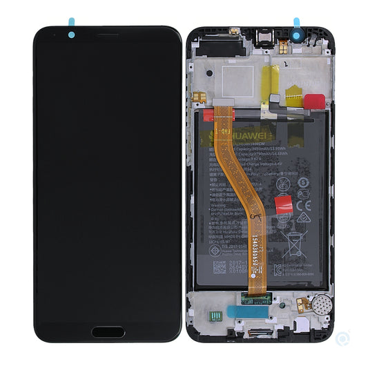 Huawei Honor View 10 Skärm med LCD Display med Batteri Original - Svart image 1