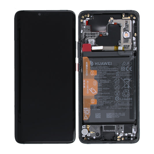 Huawei Mate 20 Pro Skärm med LCD Display med Batteri Original - Svart image 1