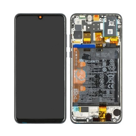 Huawei P30 Lite New Edition Skärm med LCD Display med Batteri Original - Svart image 1
