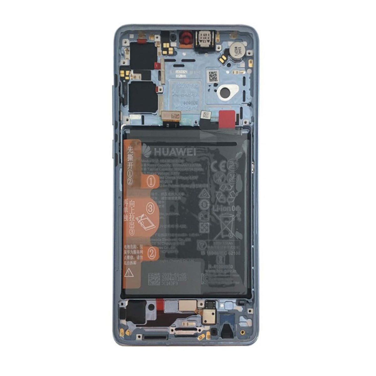 Huawei P30 Lite Skärm med LCD Display och Batteri Original - Svart image 2