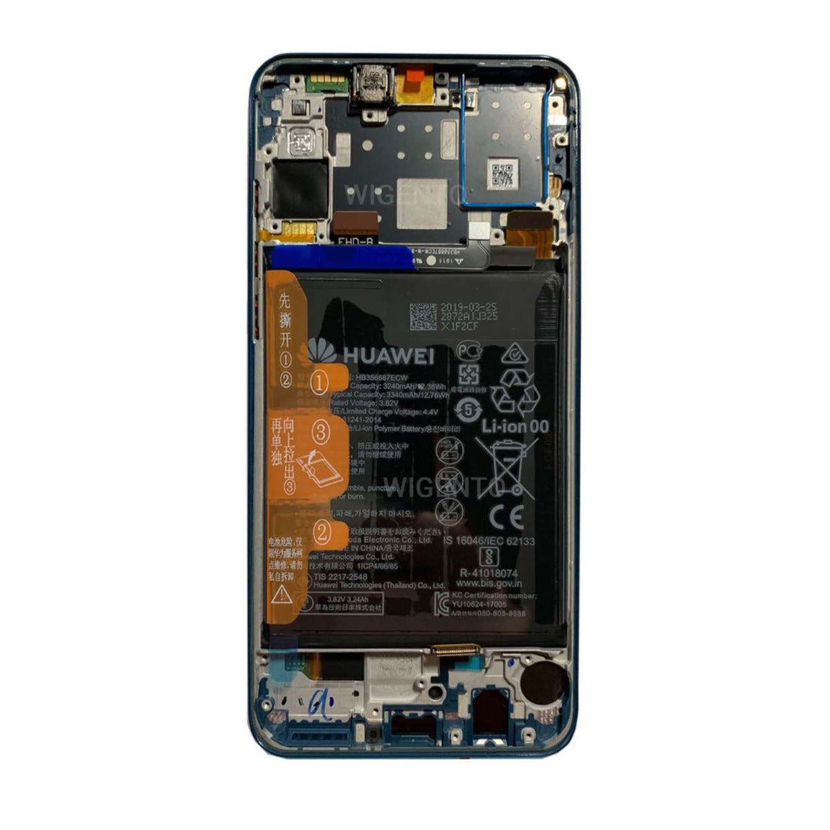 Huawei P30 Lite Skärm/Display med Batteri Original - Blå image 2
