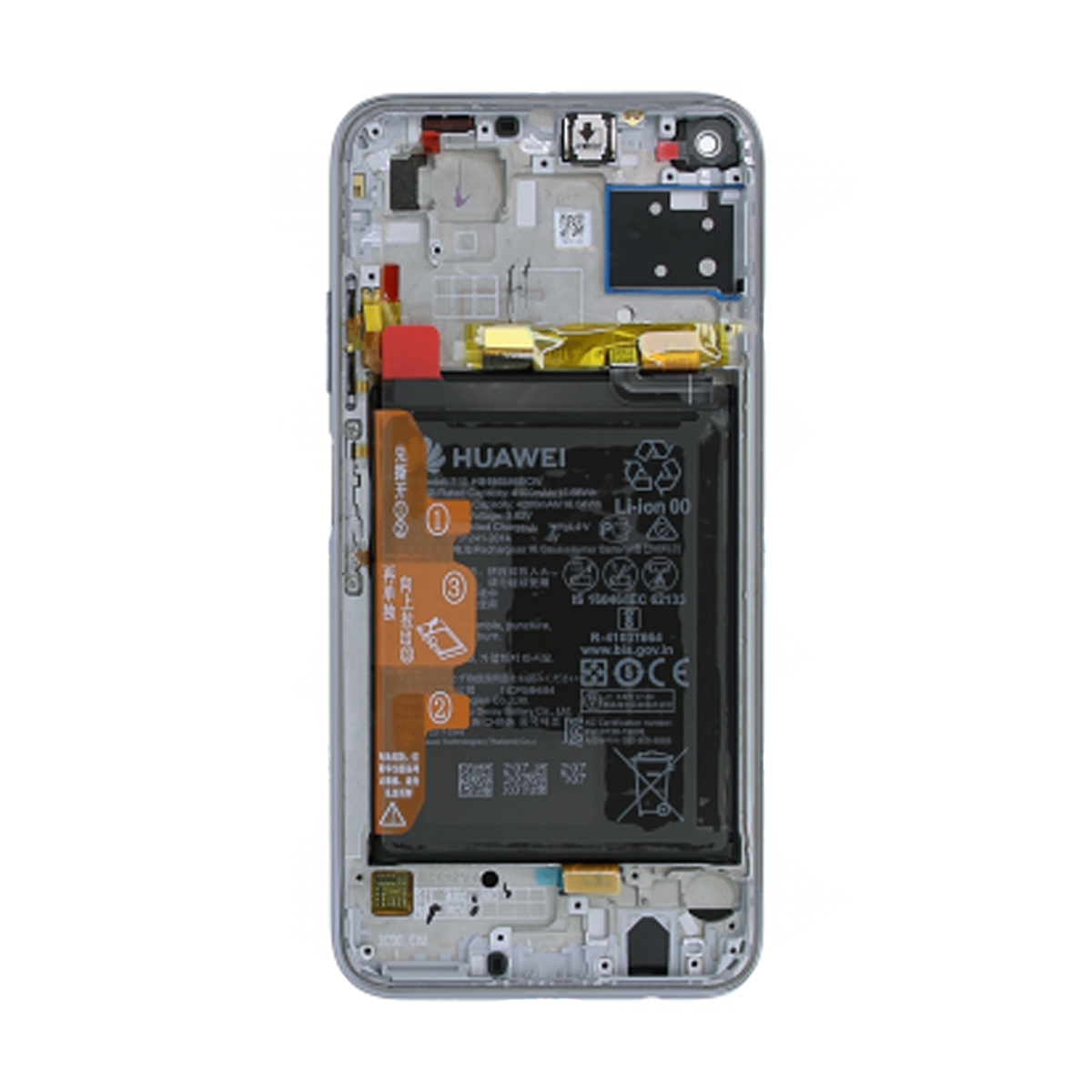 Huawei P40 Lite Skärm med LCD Display + Batteri Original - Rosa image 6