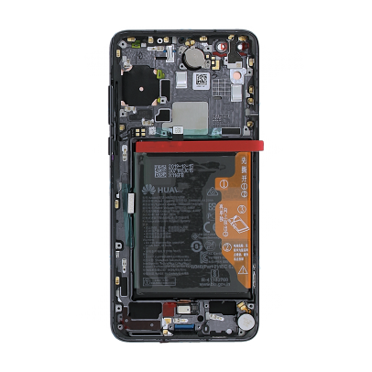 Huawei P40 Skärm med LCD Display + Batteri Original - Svart image 6