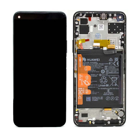 Huawei P40 Lite 5G Skärm/Display med Batteri Original - Svart image 1