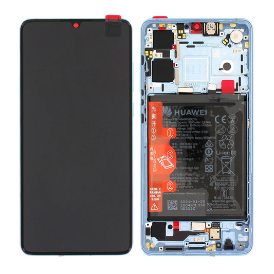 Huawei P30 (New Version) Skärm med LCD Display och Batteri Original - Breathing Crystal image 1