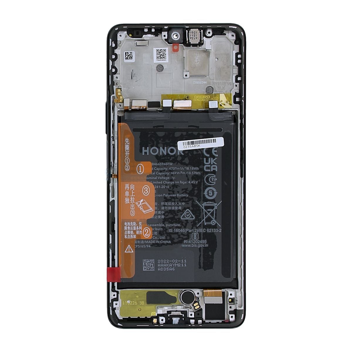 Huawei Honor Magic4 Lite Skärm med LCD Display + Batteri Original - Svart image 3