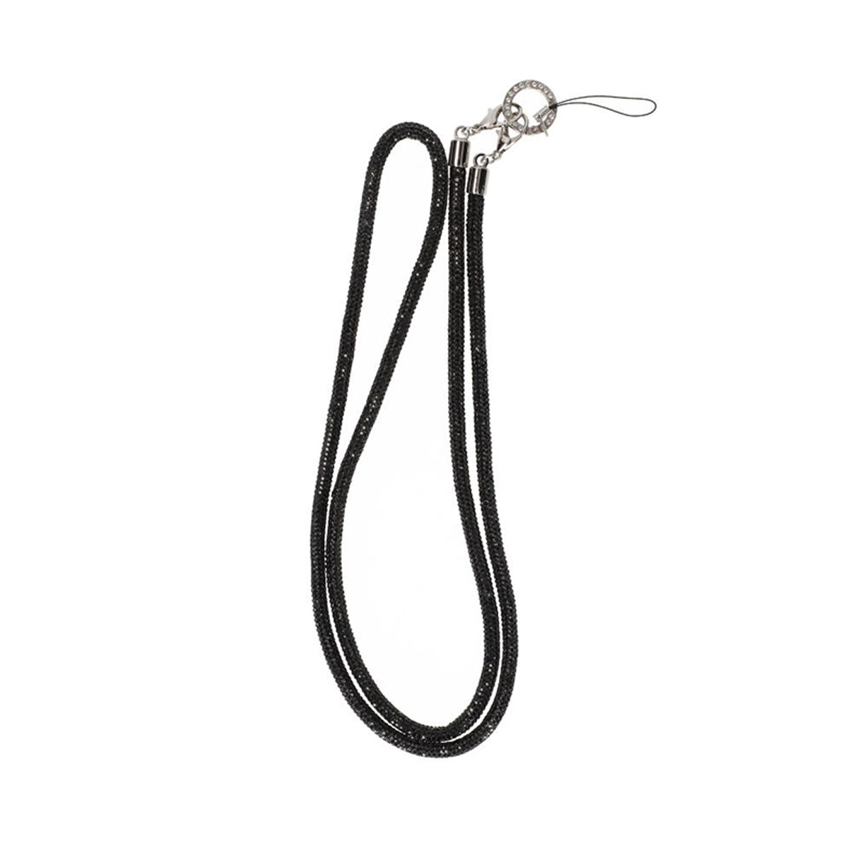 1.2m diamond mobile phone rope hanging obliquely Black