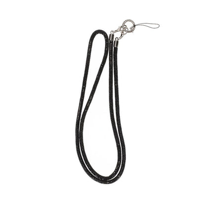 1.2m diamond mobile phone rope hanging obliquely Black