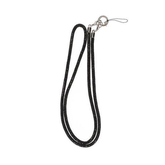 1.2m diamond mobile phone rope hanging obliquely Black