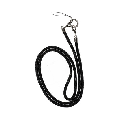 1.2m diamond mobile phone rope hanging obliquely Black