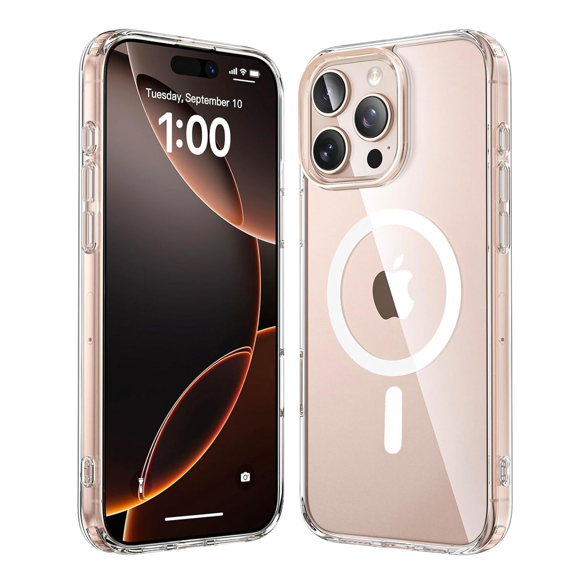 1.5MM Inner Anti-drop TPU+PC Magnetic Clear Case for iPhone 16 Pro Max