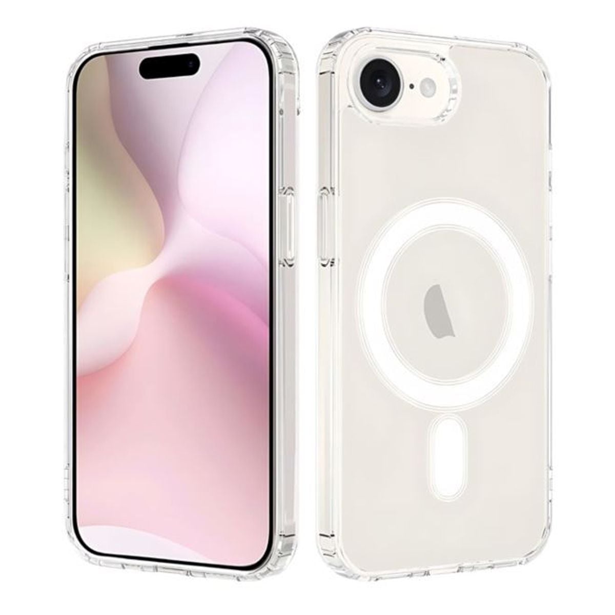 Mobilskal Stöttåligt Magsafe för iPhone 16e och 17e - Transparent