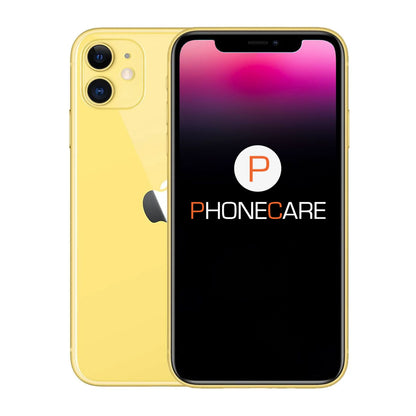 Apple Iphone 11 128GB Yellow- Mycket bra skick (A) image 1