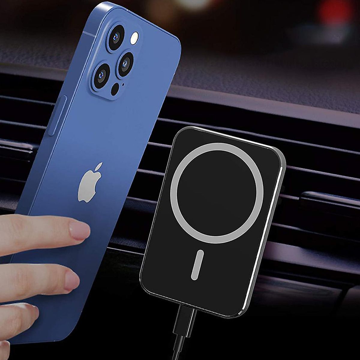 15W MANGNETIC Wireless Car Charger Black X16