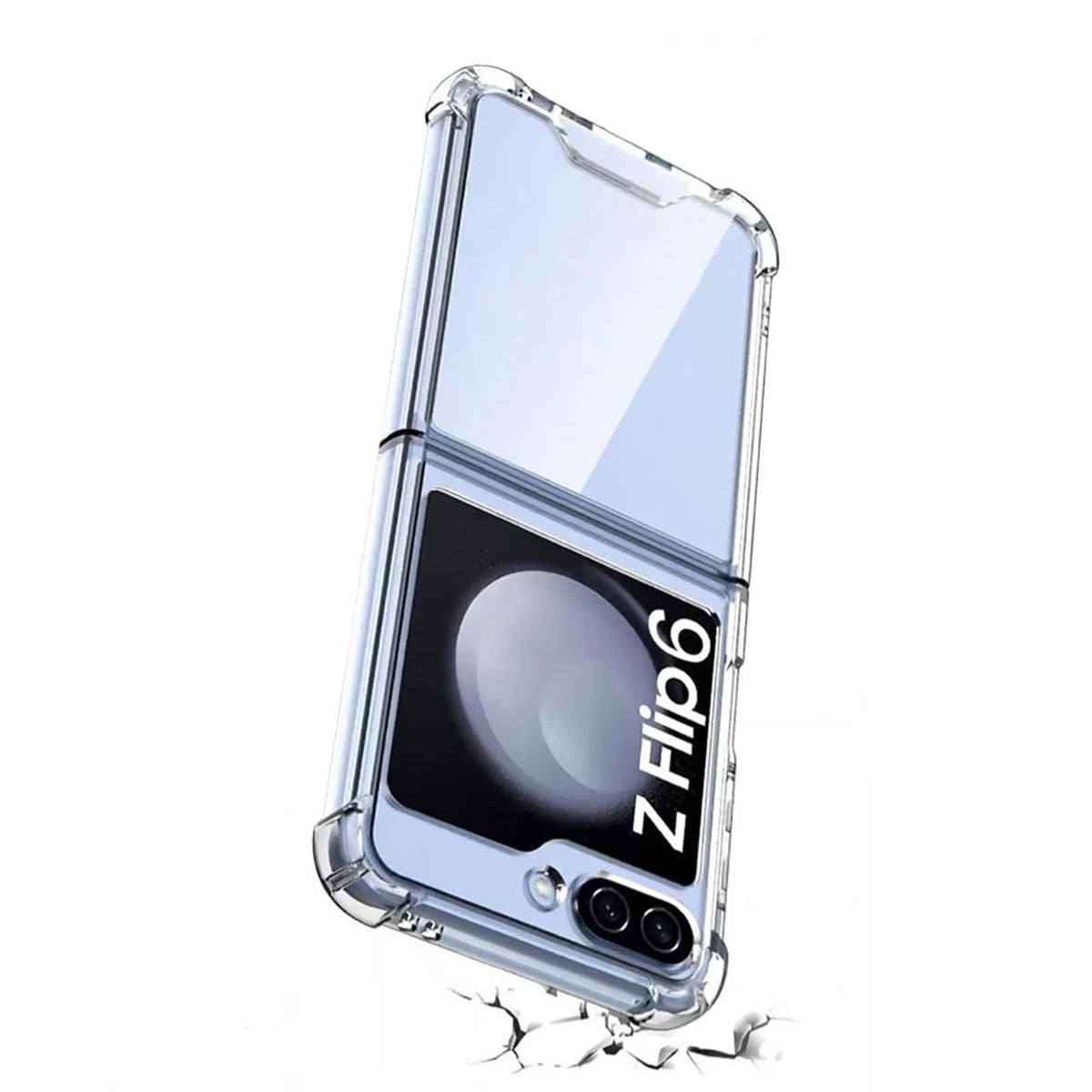 Samsung Z Flip 6 Mobilskal Stöttåligt 1.5mm - Transparent image 4