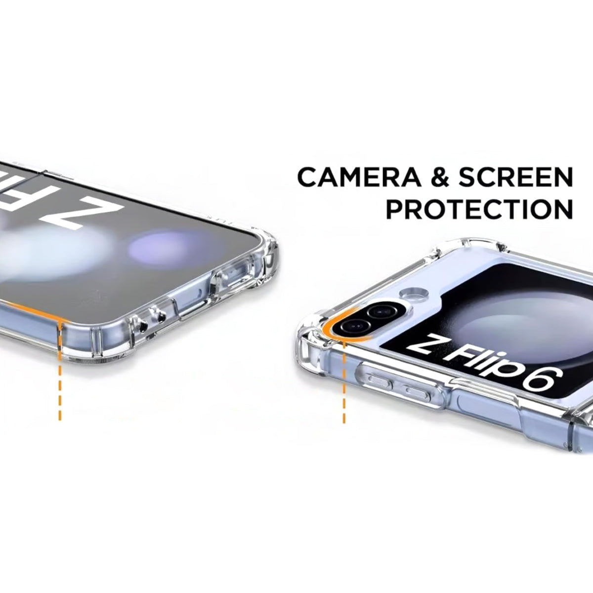 Samsung Z Flip 6 Mobilskal Stöttåligt 1.5mm - Transparent image 2