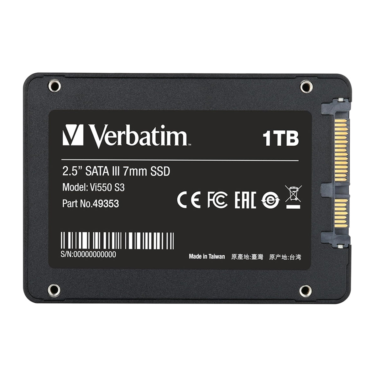 Verbatim 2.5 inch SATA III 7mm 560 MB/s 1TB image 3