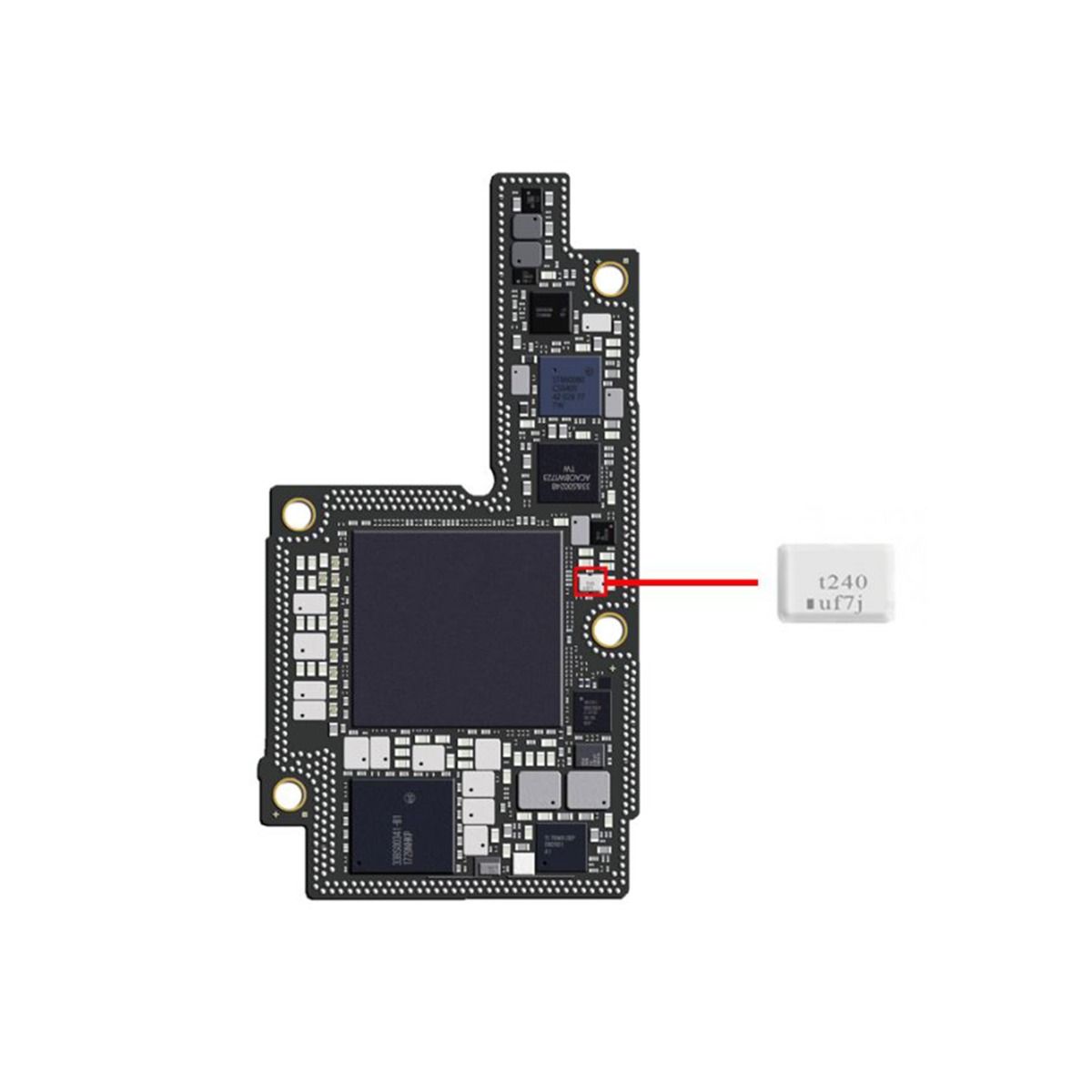 24M CPU Crystal Oscillator (Y1000) Compatible for iPhone 8/8 Plus/X