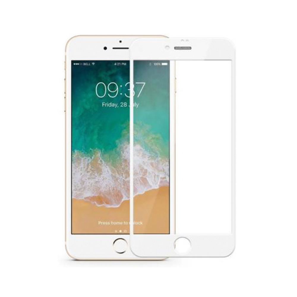 Skärmskydd Privacy iPhone 7/8/SE 2020 - 3D Härdat Glas Vit Bulk