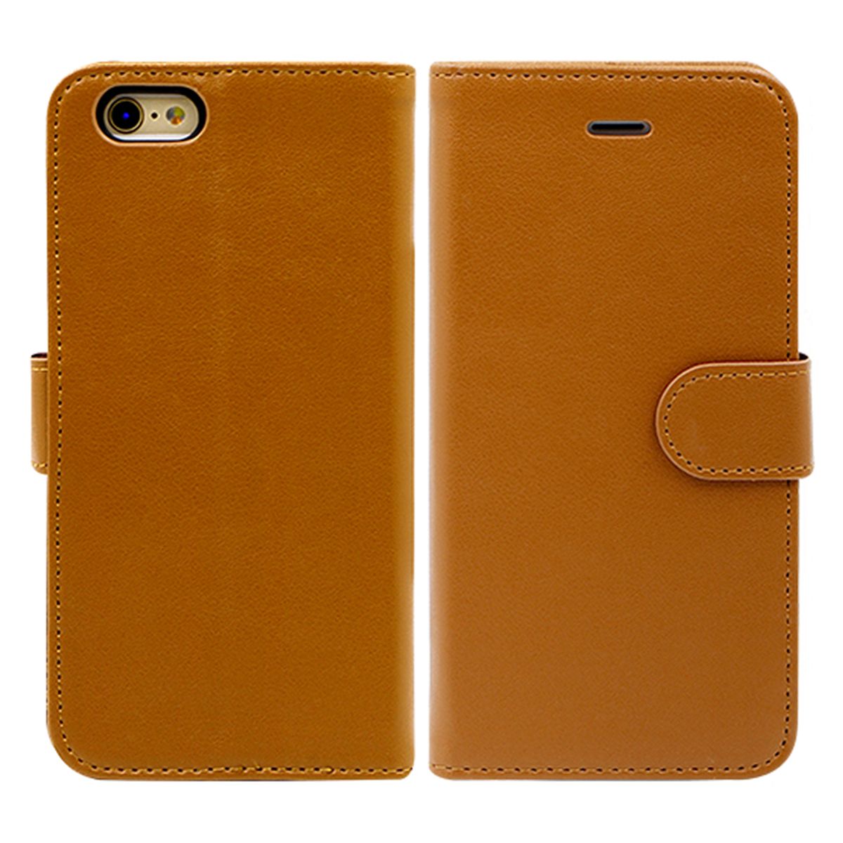 iPhone 6 och iPhone 6S Plånboksfodral Läder med Stativ - Brun