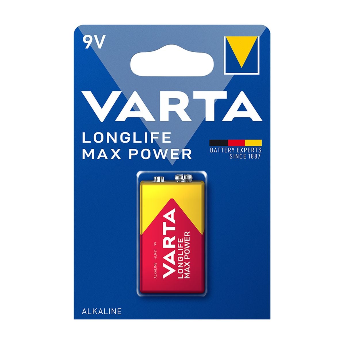 Varta Longlife Max Power 6LR61 Batteri 9V 1-pack image 2