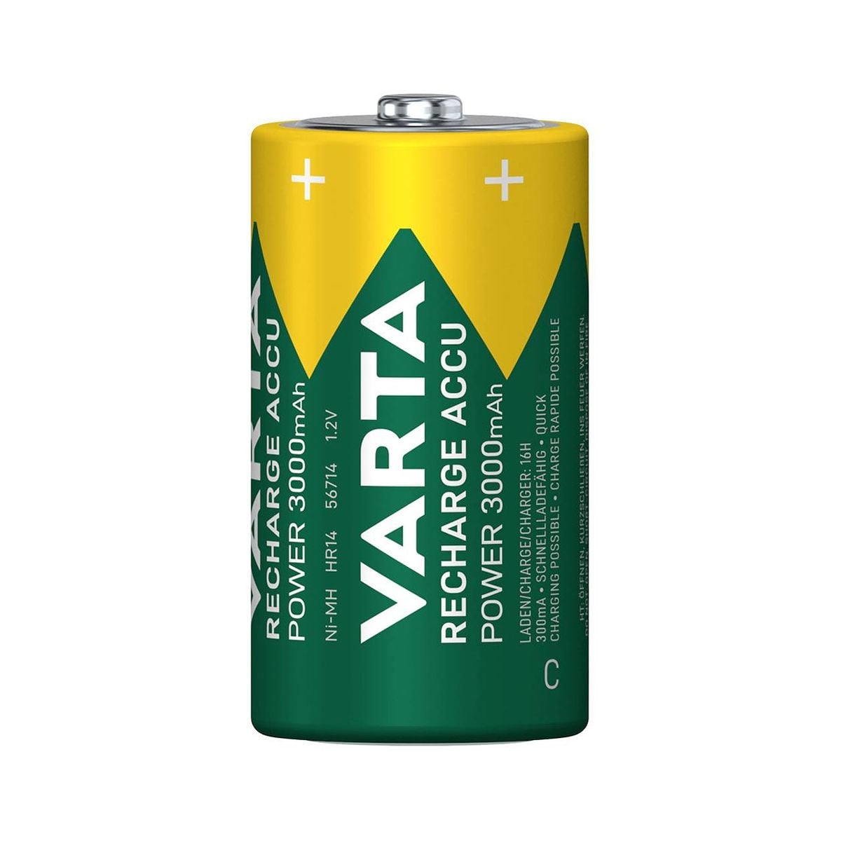 Varta C Batteri 3000mAh BLI2 C batteri (uppladdningsbart) 1.2V - 2-pack image 1