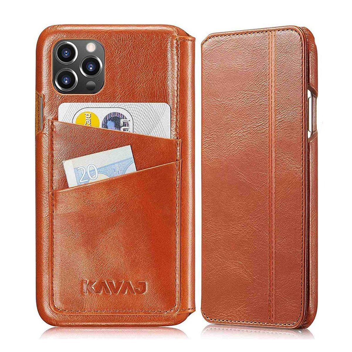 KAVAJ iPhone 12 Pro Max Fodral Dallas Brun image 1