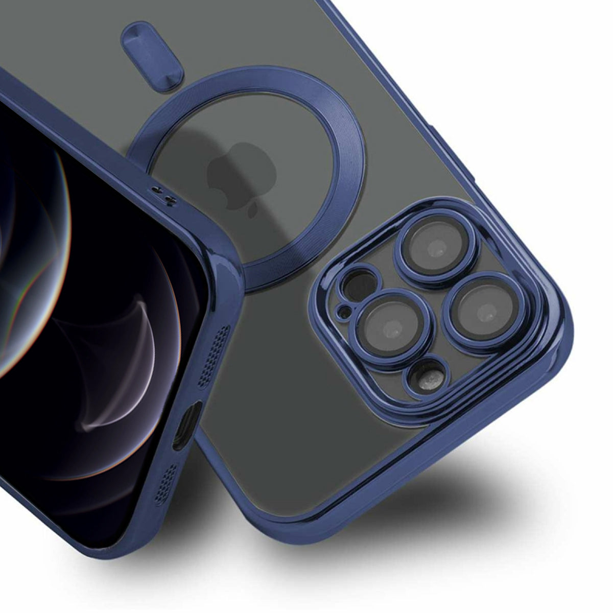 Luxury Mobilskal med Magsafe iPhone 12 Pro - Mörkblå image 2