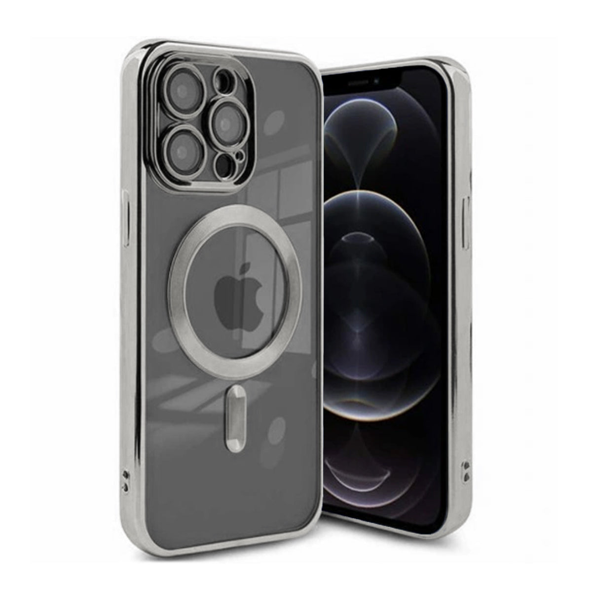 Luxury Mobilskal med Magsafe iPhone 12 Pro Max - Silver image 1