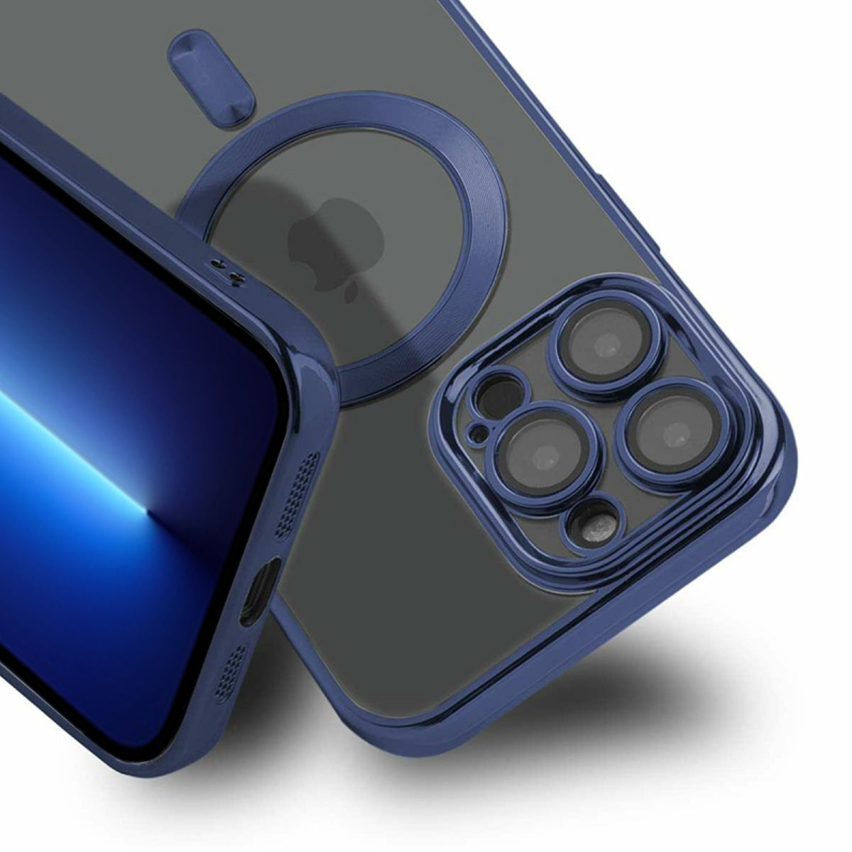 Luxury Mobilskal med Magsafe iPhone 13 Pro - Mörkblå image 2