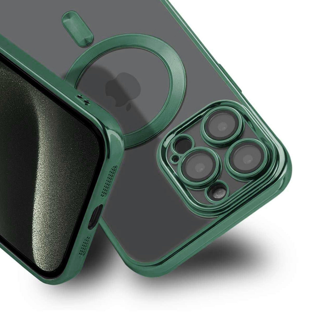 Luxury Mobilskal med Magsafe iPhone 14 Pro Max - Militärgrön image 2