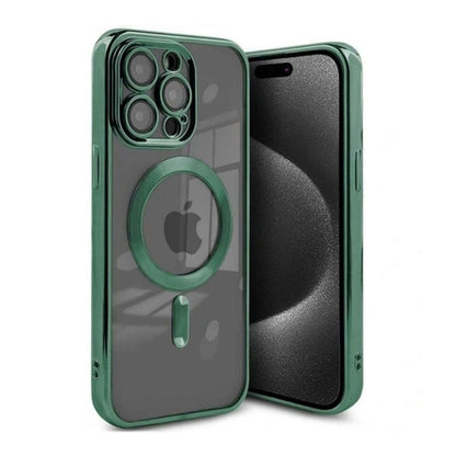 Luxury Mobilskal med Magsafe iPhone 15 Pro Max - Militärgrön image 1