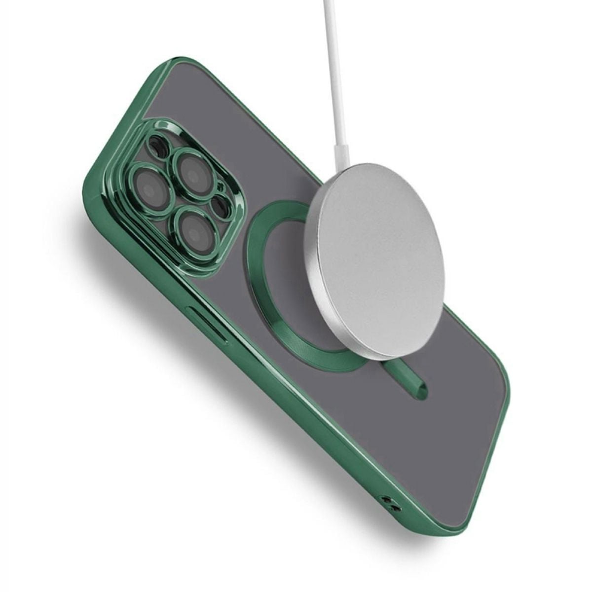 Luxury Mobilskal med Magsafe iPhone 15 Pro Max - Militärgrön image 5