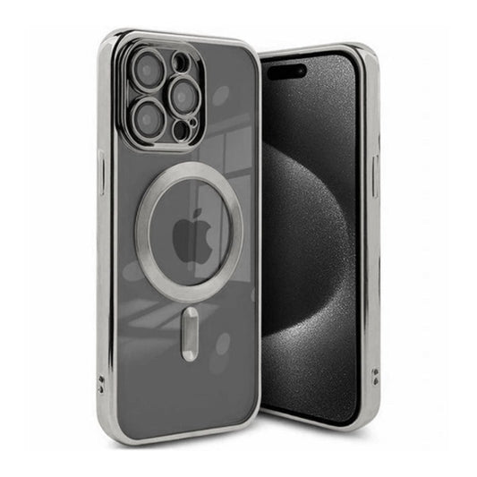 Luxury Mobilskal med Magsafe iPhone 15 Pro Max - Silver image 1