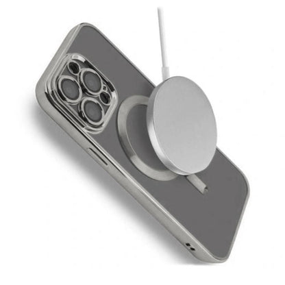 Luxury Mobilskal med Magsafe iPhone 15 Pro Max - Silver image 10