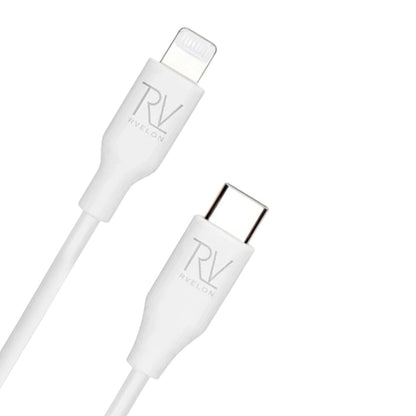 Rvelon iPhone-kabel USB C till Lighnting MFi Silikon Rvelon 1M Vit image 2