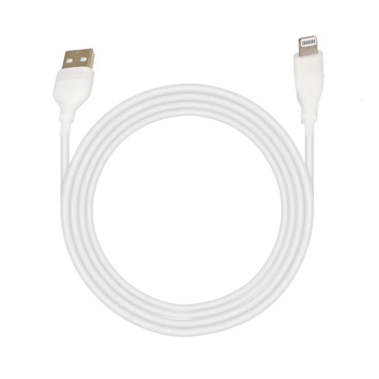 Rvelon iPhone-kabe USB A till Lightning MFi Silikon 1M Vit image 1